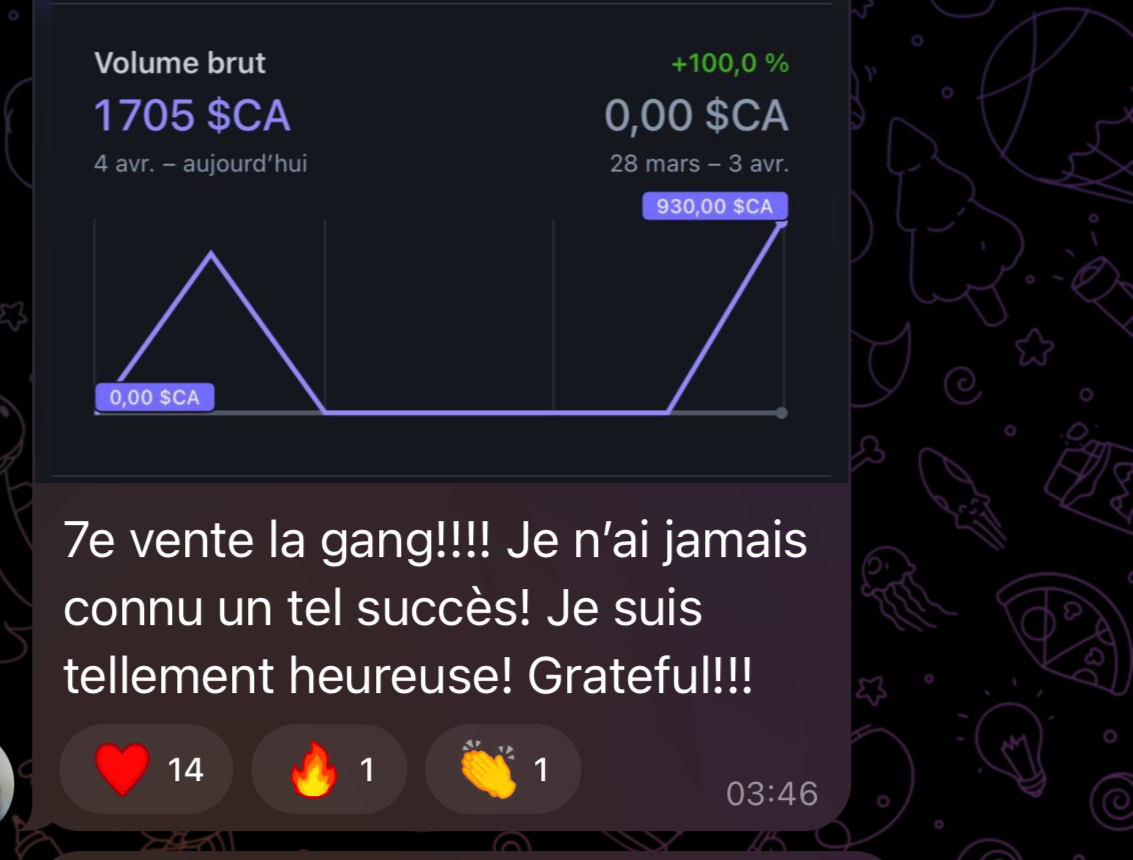 Témoignage d’une septième vente